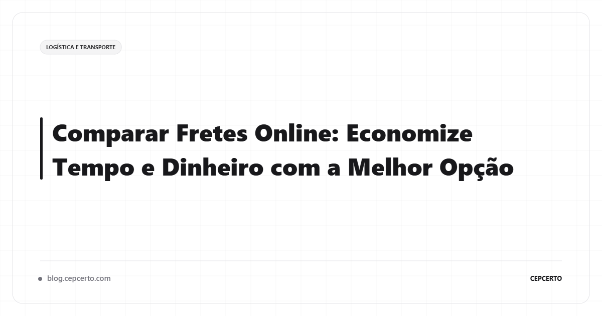 Ilustração sobre comparar fretes online - Como Comparar Fretes Online: O Guia Completo para Economizar em Suas Entregas