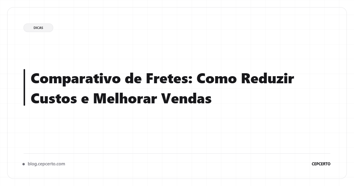 Ilustração sobre comparativo de fretes - 5 Dicas para Otimizar Seus Custos com Frete Usando Comparativo de Fretes