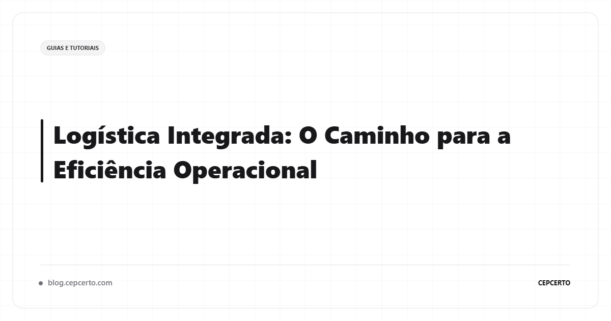 Ilustração sobre logística integrada - Logística Integrada: O Guia Completo para Simplificar Seus Envios com Tecnologia