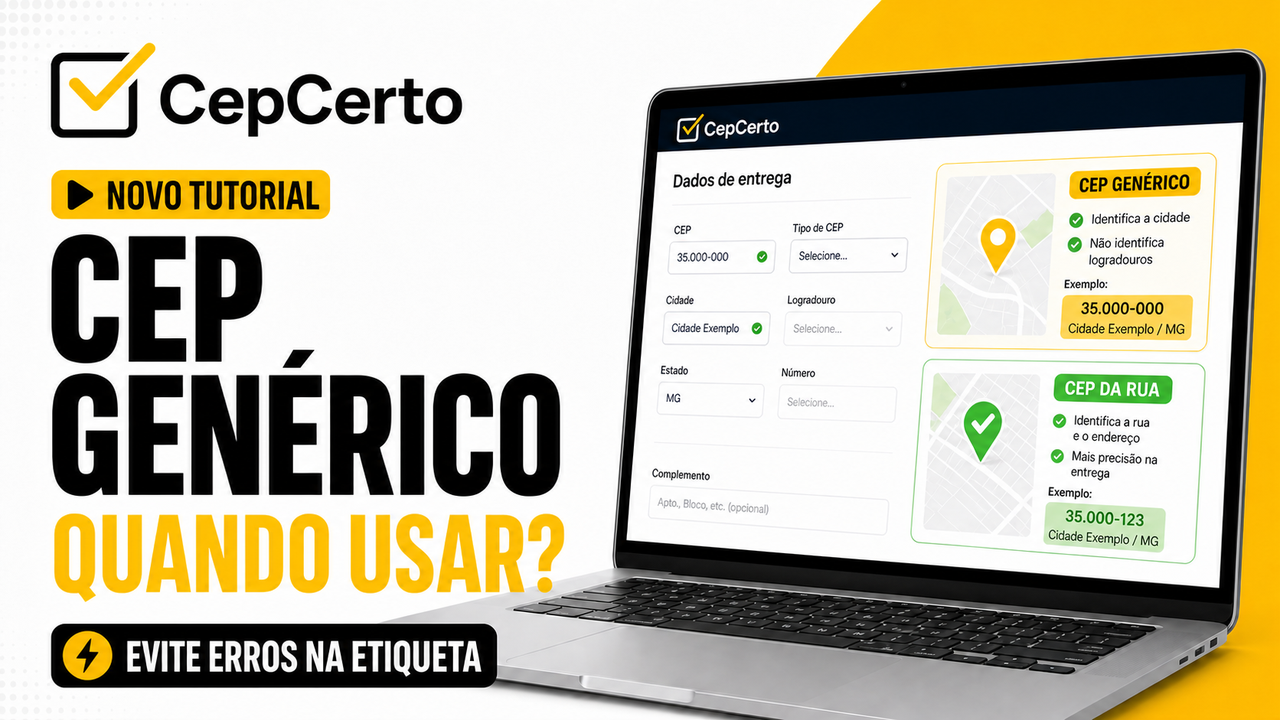 CEP Genérico: o que é, quando usar e como evitar erros no envio